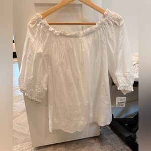 Chic White Off-Shoulder Blouse